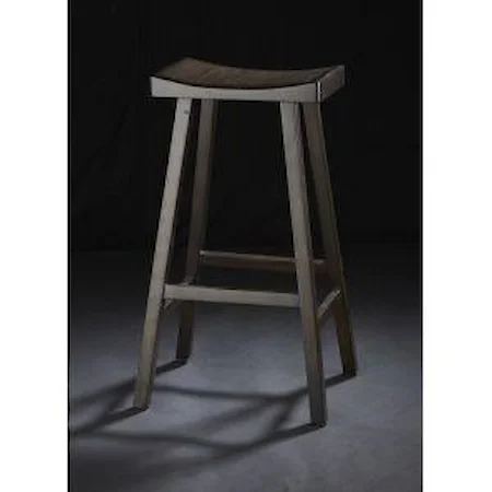 Barstool with Carved Bamboo Top